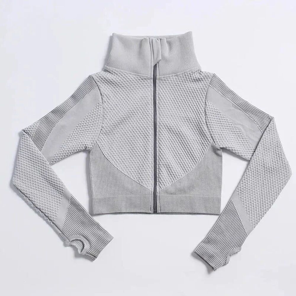 ONOWEARFIT CROPPED SEAMLESS ATHLETIC JACKET